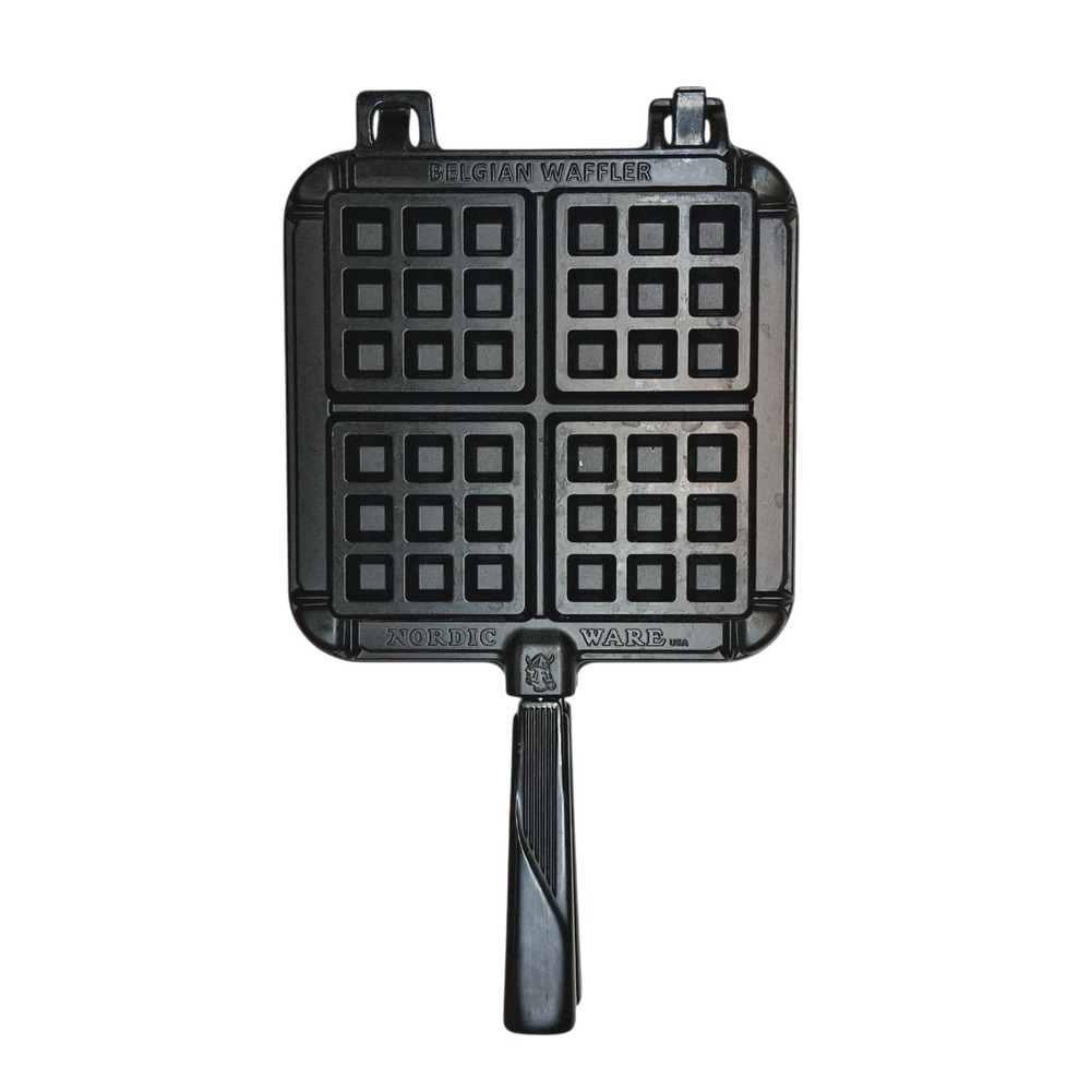 Nordic Ware Belgian Waffler Cast Aluminum Stove Top‎ Waffle Iron USA Made